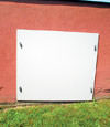 head-on view of one of our doors installed in Fort Erie for crawl spaces