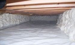 A clean, insulated crawl space in Niagara Falls, Ontario