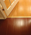 wood basement flooring design in a Cambridge basement renovation
