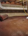 Crawl space drainage matting installed in a home in Ancaster