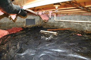 Crawl Space Repair Before in Hamilton