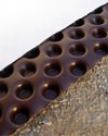 Crawl space drainage matting in a home in Milton, Ontario