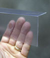 Closeup of a clear plastic covering on a Waterloo crawl space block wall