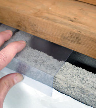 Block wall clear covering for wet crawl spaces in Waterloo