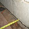 Foundation wall separating from the floor in Thorold home