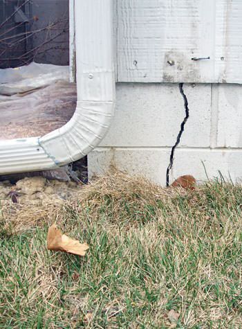foundation wall cracks due to street creep in Fergus