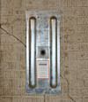 A fully exposed wall anchor plate installed along a Delhi, Elora, Rockwood, Woolrich, Mapleton foundation wall