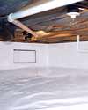 a sealed crawl space installation in Cambridge