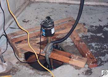 A Dundas sump pump system that failed and lead to a basement flood.