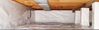 an encapsulated crawl space system in Cambridge