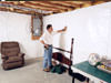 A basement wall covering for creating a vapor barrier on basement walls in Welland