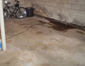 basement floor crack repair system in Ontario
