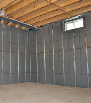 Installed basement wall panels installed in Niagara Falls
